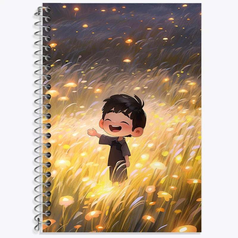 دفتر زبان 50 برگ خندالو مدل سه خط طرح پسر بازیگوش کد F10994