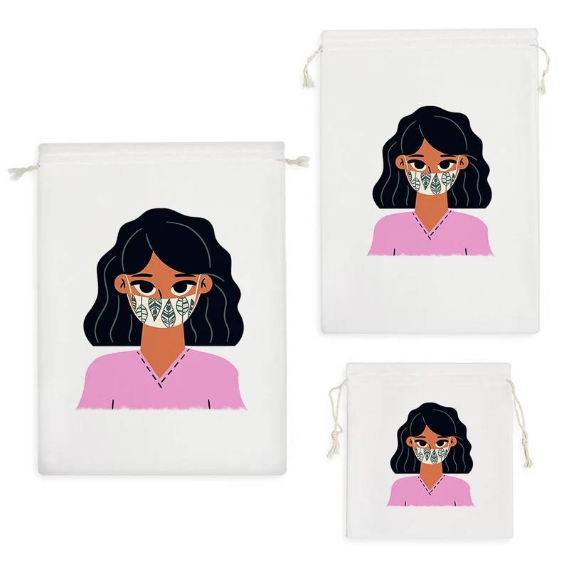 نظم دهنده خندالو مدل دختر با ماسک کد S46 مجموعه 3 عددی