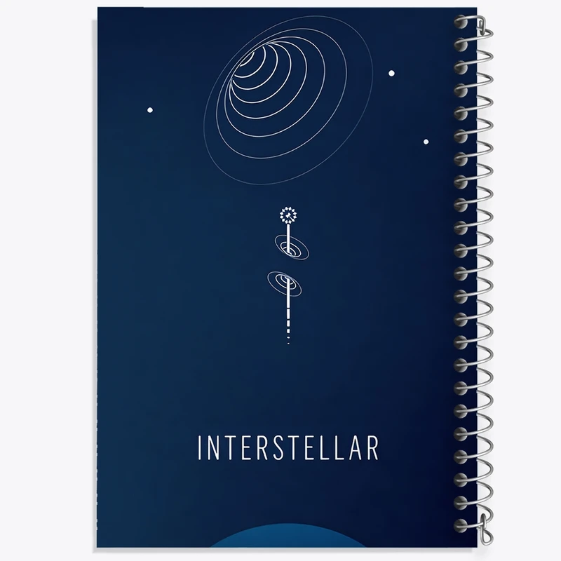 دفتر ژورنال نویسی 50 برگ خندالو مدل نقطه ای طرح فیلم اینتراستلار کد F4714