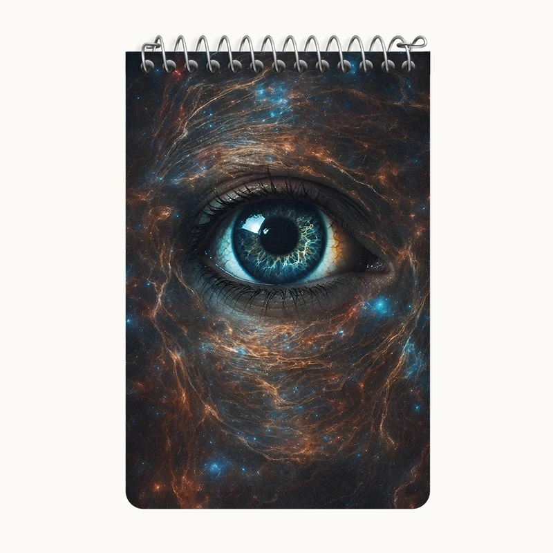 دفتر یادداشت 50 برگ خندالو طرح چشم کهکشانی کد F6986