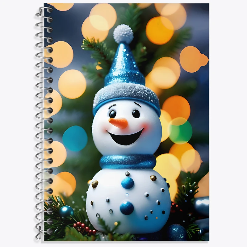 دفتر زبان 50 برگ خندالو مدل دو خط طرح آدم برفی کد F12617