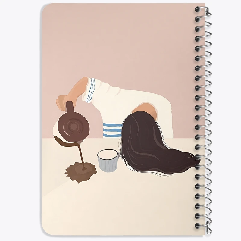 دفتر یادداشت 50 برگ خندالو طرح دخترانه مینیمال کد N2697