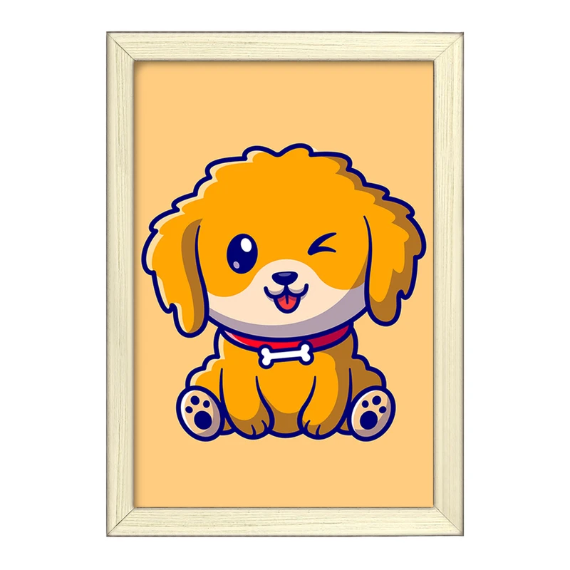 تابلو خندالو طرح  حیوانات بامزه سگ کد 25423