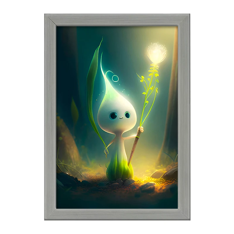 تابلو خندالو طرح گیاه کیوت کد F5783