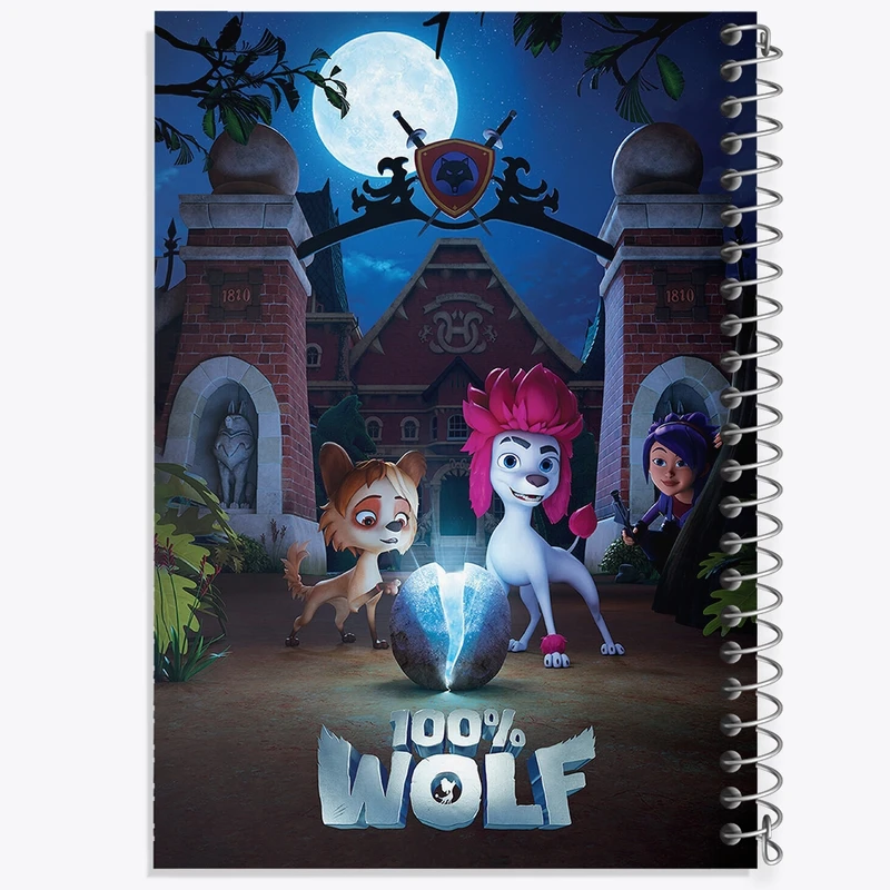 دفتر طراحی 50 برگ خندالو طرح صد درصد گرگ Wolf 100%  کد 4815