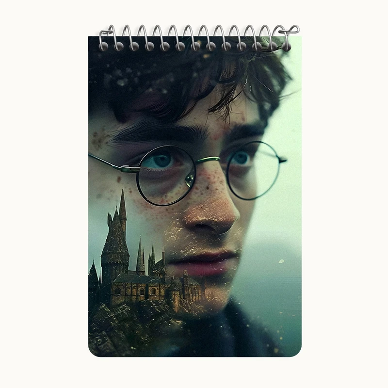 دفتر یادداشت 50 برگ خندالو طرح هری پاتر (Harry Potter) کد F14188