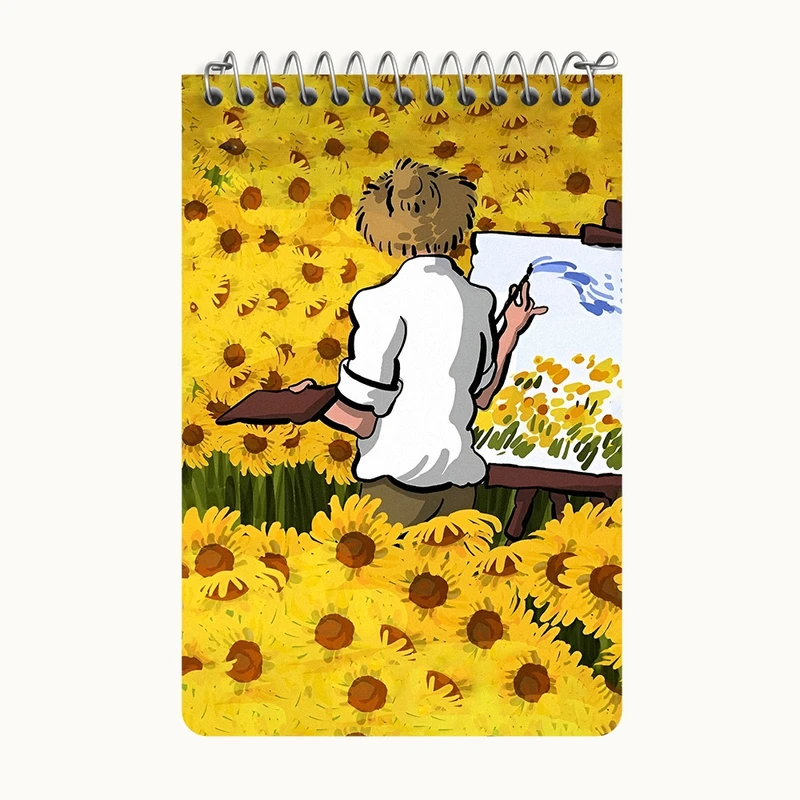 دفتر یادداشت 50 برگ خندالو طرح ونسان ونگوگ کد F4979