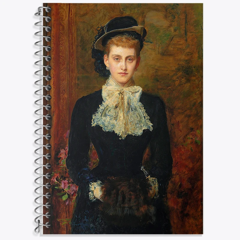 دفتر زبان 50 برگ خندالو مدل دو خط طرح نقاشی کنتس دو پورتالس اثر سر جان اورت میلیس کد F12336