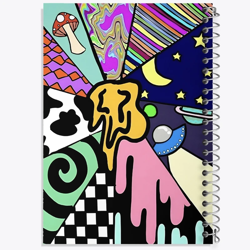 دفتر شطرنجی 50 برگ خندالو طرح ماشروم کد F9681