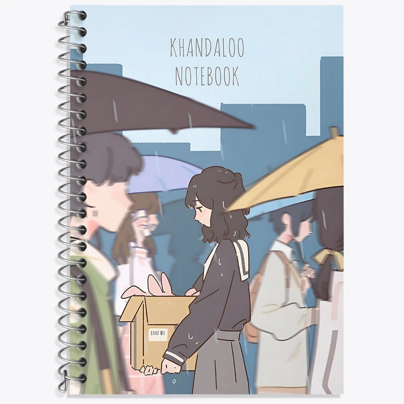 دفتر زبان 50 برگ خندالو مدل سه خط طرح دخترانه فانتزی کد N9129