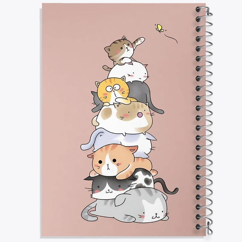 دفتر مشق 50 برگ خندالو طرح گربه های کیوت کد N9433