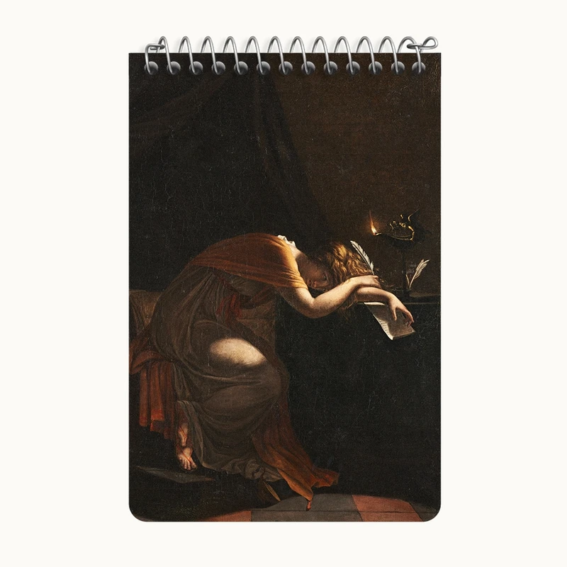 دفتر یادداشت 50 برگ خندالو طرح نقاشی مرگ سوفونیسبا اثر پیر نرسیس گوئرین کد F12119