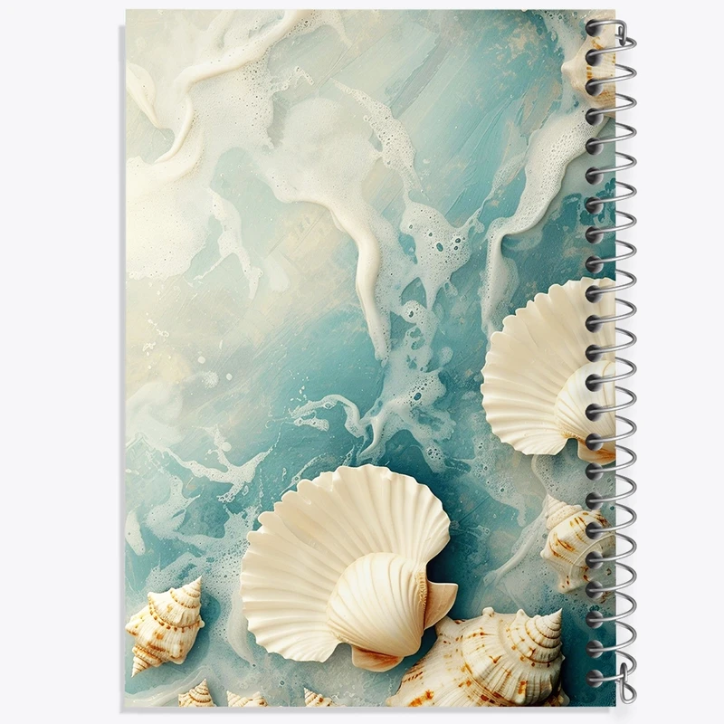 دفتر طراحی 50 برگ خندالو طرح صدف و دریا کد N5812