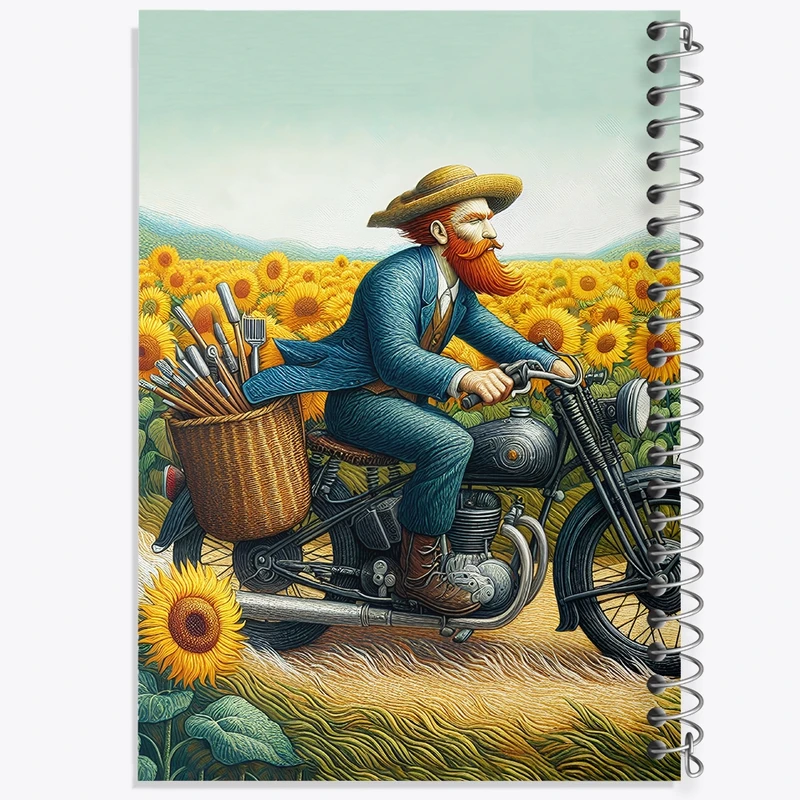 دفتر طراحی 50 برگ خندالو طرح ونسان ونگوگ کد F8781