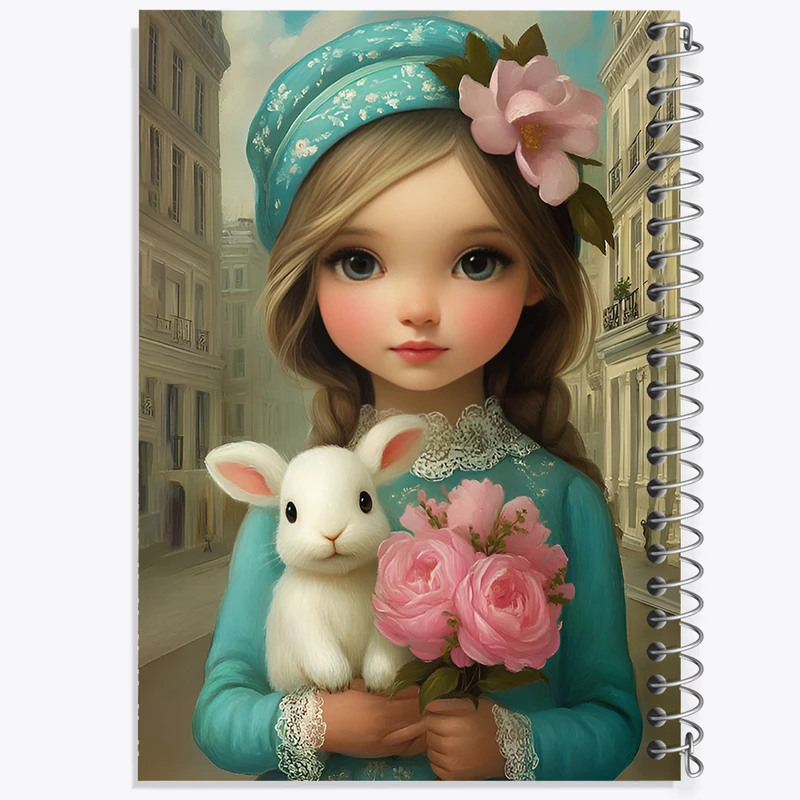 دفتر مشق 100 برگ خندالو طرح دخترانه کد F12670