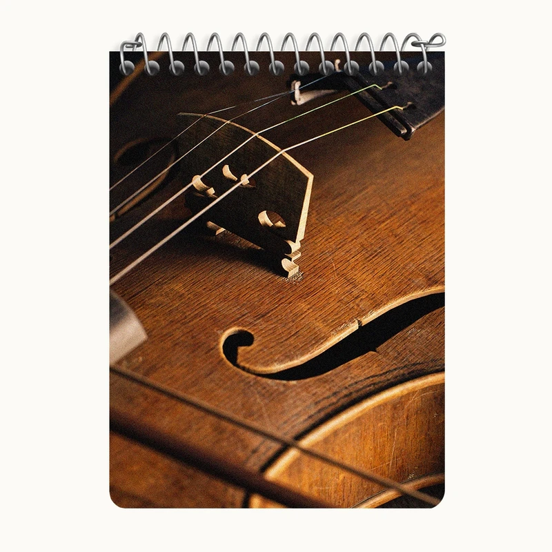 دفتر یادداشت 50 برگ خندالو طرح ویولن (Violin) کد N8062