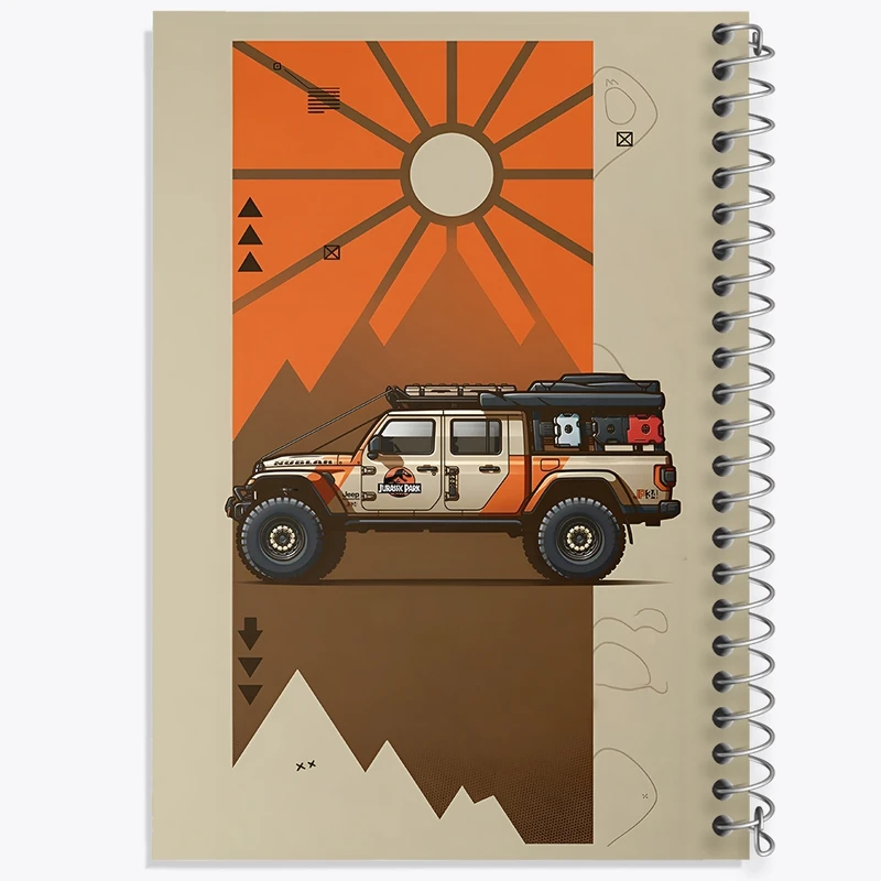 دفتر طراحی 50 برگ خندالو طرح کمپر و طبیعت کد N2078