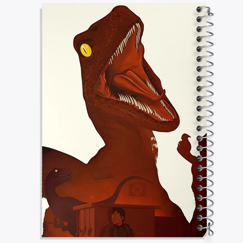 دفتر شطرنجی 50 برگ خندالو طرح دایناسور (Dino) کد F13778