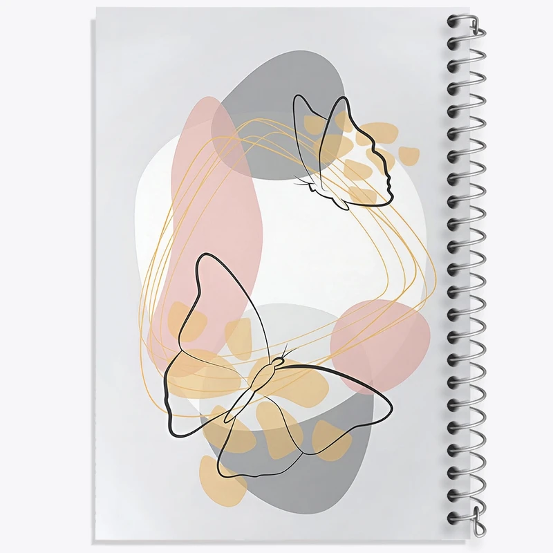 دفتر لیست خرید 50 برگ خندالو طرح پروانه مینیمال کد F4203