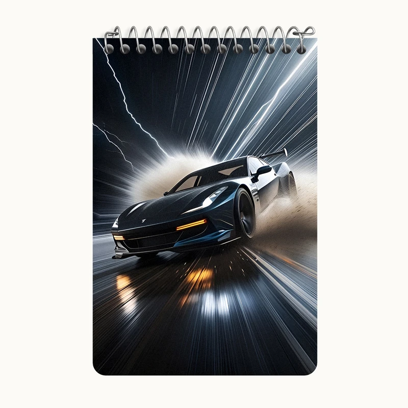 دفتر یادداشت 50 برگ خندالو طرح ماشین اسپرت کد F12598