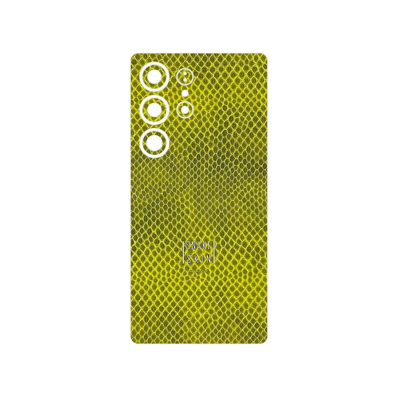 برچسب پوششی ماهوت مدل Yellow Snake Skin مناسب برای گوشی موبایل سامسونگ Galaxy S25 Ultra