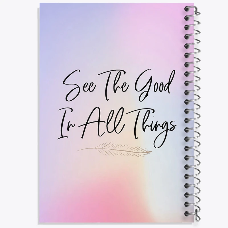 دفتر طراحی 50 برگ خندالو طرح See The Good In All Things کد F11437