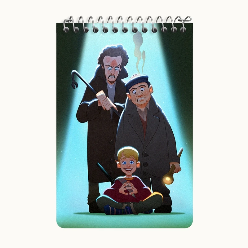 دفتر یادداشت 50 برگ خندالو طرح تنها در خانه کد F7402