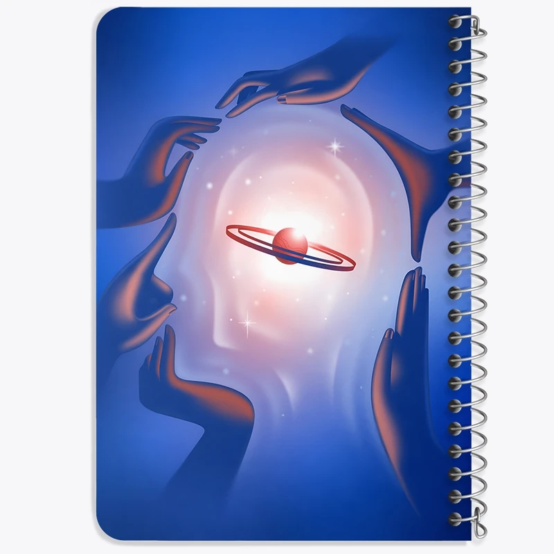 دفتر یادداشت 50 برگ خندالو طرح ذهن آدمی کد F8929