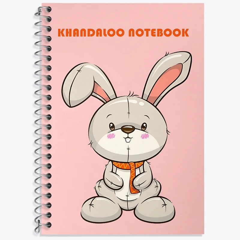 دفتر زبان 50 برگ خندالو مدل سه خط طرح خرگوش کیوت کد N6202