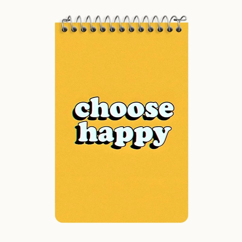 دفتر یادداشت 50 برگ خندالو طرح Choose Happy کد F3696