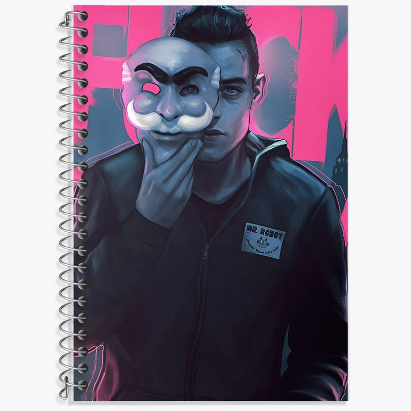 دفتر لغت 50 برگ خندالو طرح مستر ربات (Mr. Robot) کد F13684