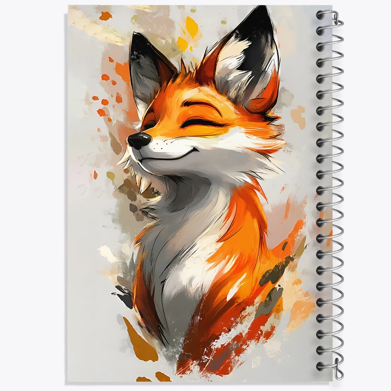 دفتر مشق 100 برگ خندالو طرح روباه کیوت کد F11525