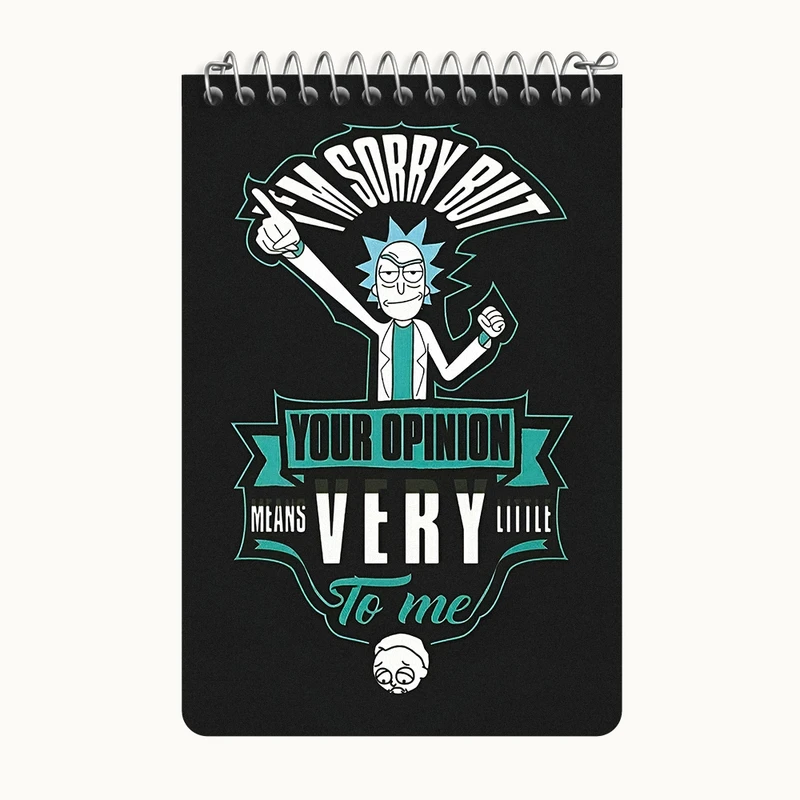 دفتر یادداشت 50 برگ خندالو طرح ریک و مورتی (Rick and Morty) کد F10816