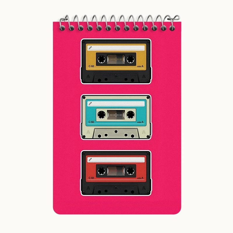 دفتر یادداشت 50 برگ خندالو طرح نوار کاست کد F9711