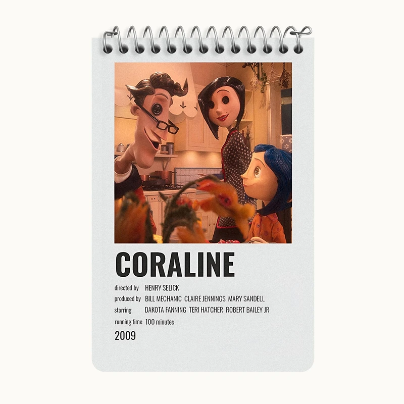 دفتر یادداشت 50 برگ خندالو طرح کورالاین (Coraline) کد F13226
