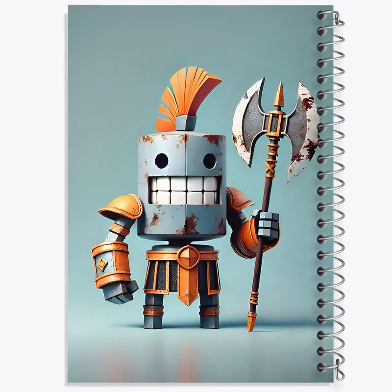 دفتر مشق 100 برگ خندالو طرح سرباز آهنی کد F9514