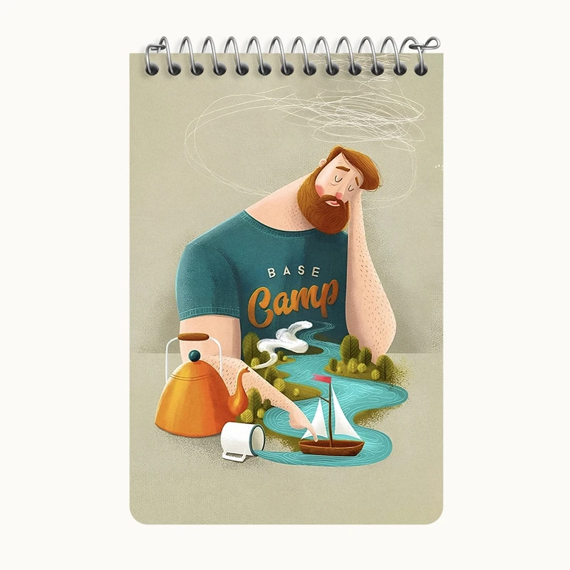 دفتر یادداشت 50 برگ خندالو طرح ناخدای غمگین کد F7414