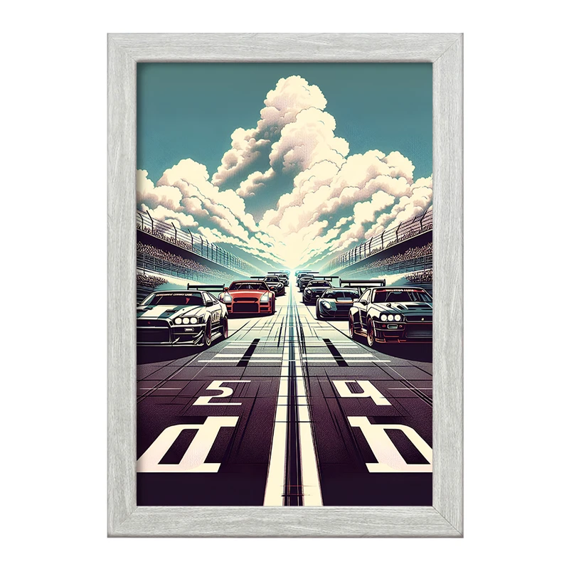 تابلو خندالو طرح ماشین مسابقه ای کد F4955