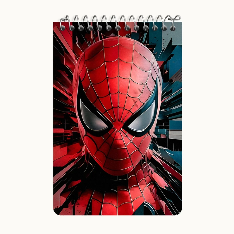 دفتر یادداشت 50 برگ خندالو طرح مرد عنکبوتی (Spider Man) کد F6920