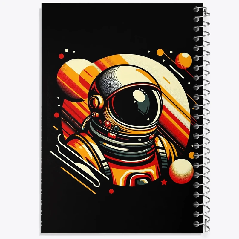 دفتر طراحی 50 برگ خندالو طرح فضانورد کد F3628