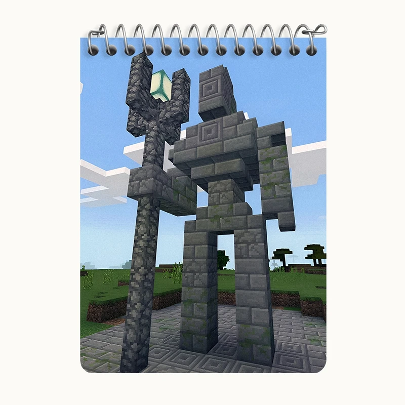 دفتر یادداشت 50 برگ خندالو طرح بازی ماینکرافت (Minecraft) کد N8550