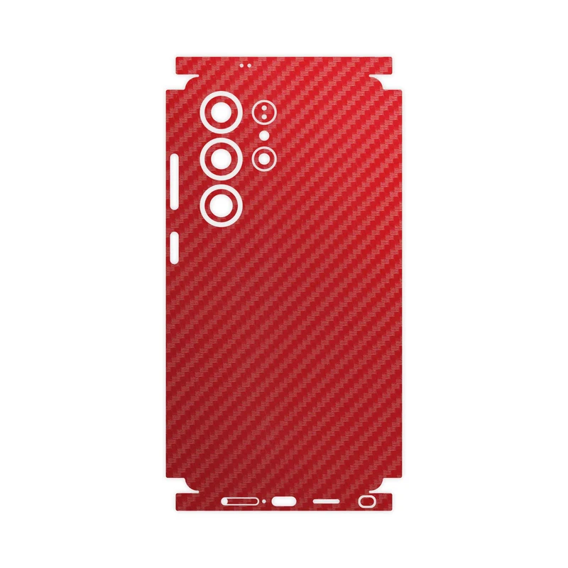 برچسب پوششی ماهوت مدل Red-Fiber-FullSkin مناسب برای گوشی موبایل سامسونگ Galaxy S25 Ultra