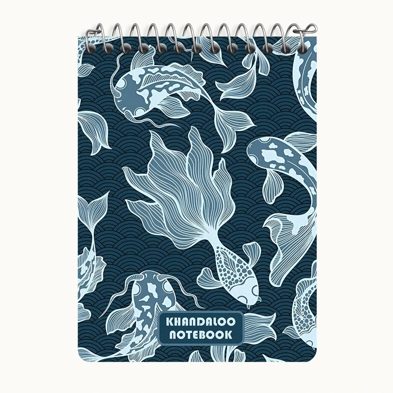 دفتر یادداشت 50 برگ خندالو طرح پترن ماهی کد N6104