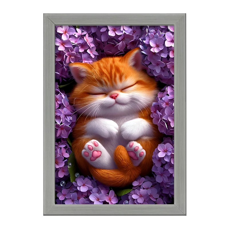تابلو خندالو طرح گربه خوابالو کد F12826