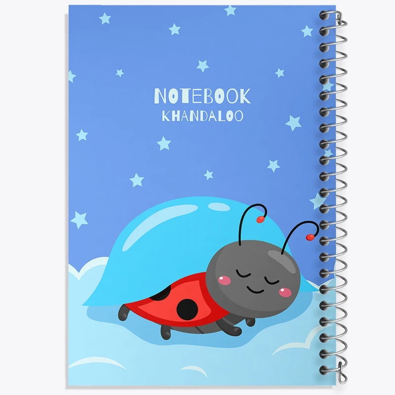 دفتر طراحی 50 برگ خندالو طرح کفشدوزک کد N970