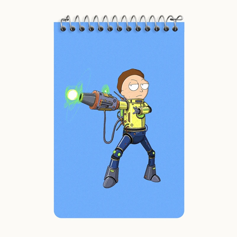 دفتر یادداشت 50 برگ خندالو طرح ریک و مورتی (Rick and Morty) کد F402