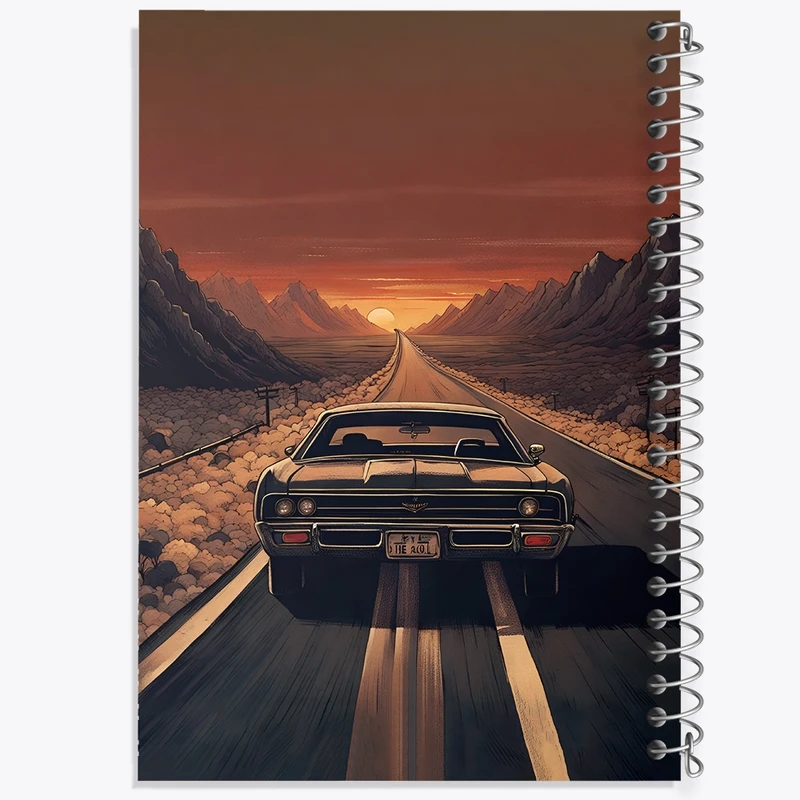 دفتر ژورنال نویسی 50 برگ خندالو مدل نقطه ای طرح جاده و طبیعت کد N8031