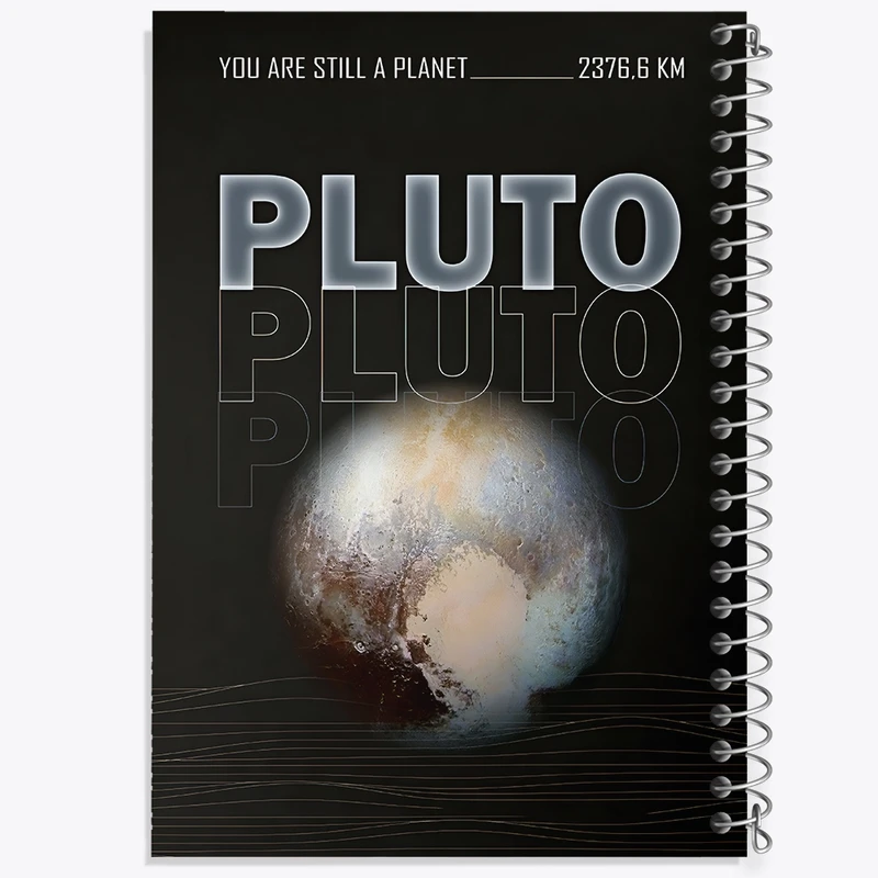 دفتر ژورنال نویسی 50 برگ خندالو مدل نقطه ای طرح پلوتون (Pluto) کد F10663