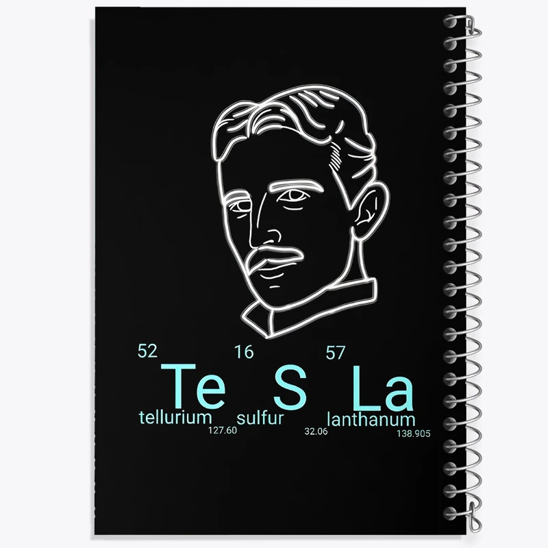 دفتر مشق 50 برگ خندالو طرح تسلا (Tesla) کد N6951