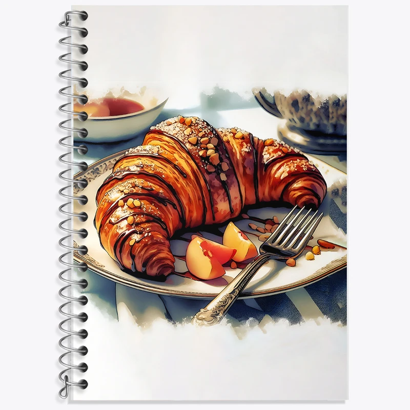 دفتر زبان دوخط 50 برگ خندالو طرح کروسان کد F10599